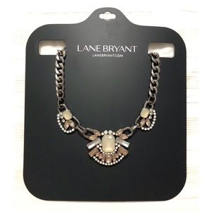 NWT Lane Bryant Gem & Chainlink Statement Necklace